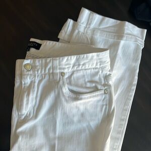 Talbots signature ankle pants white